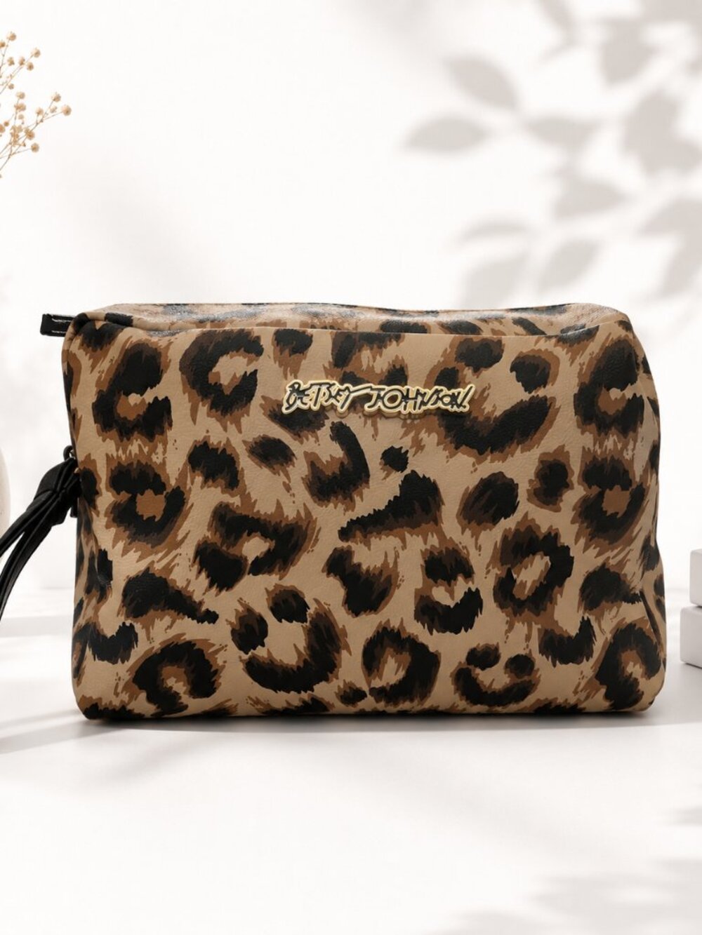Mob Wife Leopard Print Makeup Bag Travel Cosmetic Organizer Animal Print